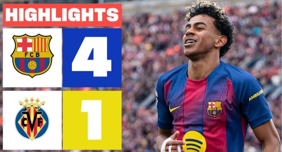 أهداف مباراة برشلونة وفياريال 4-1 في الدوري الإسباني… ثلاثية يامال تشعل كامب نو