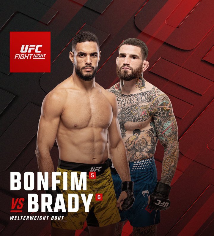 شون برادي يواجه غابرييل بونفيم في نزال رئيسي بـ124 UFC Vegas